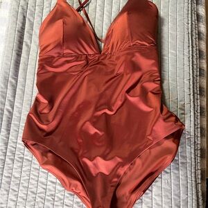 Sexy Rust One-Piece Swimsuit